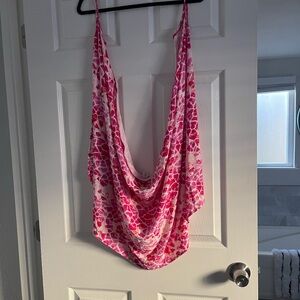 Moda pink cheetah print swim wrap